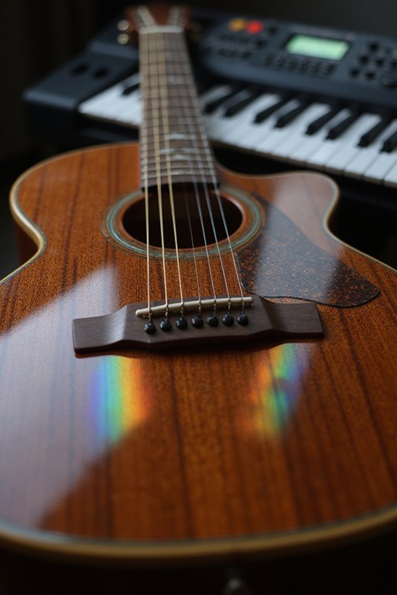 key acoustic guitar features